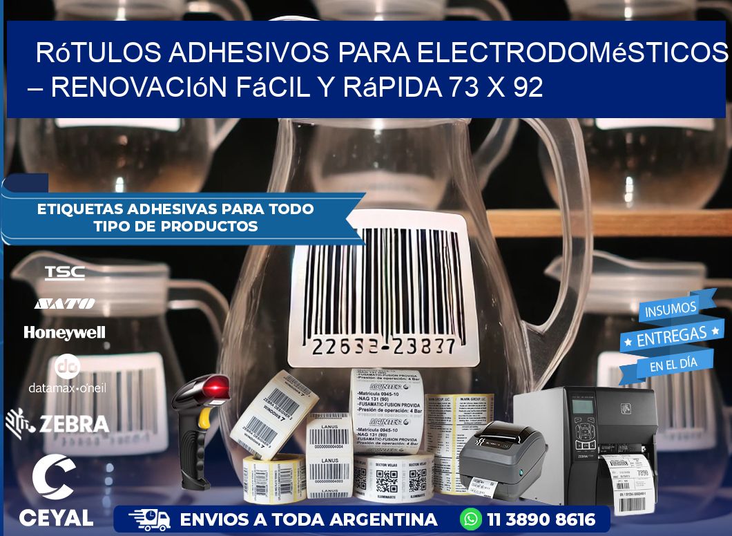 Rótulos Adhesivos para Electrodomésticos – Renovación Fácil y Rápida 73 x 92