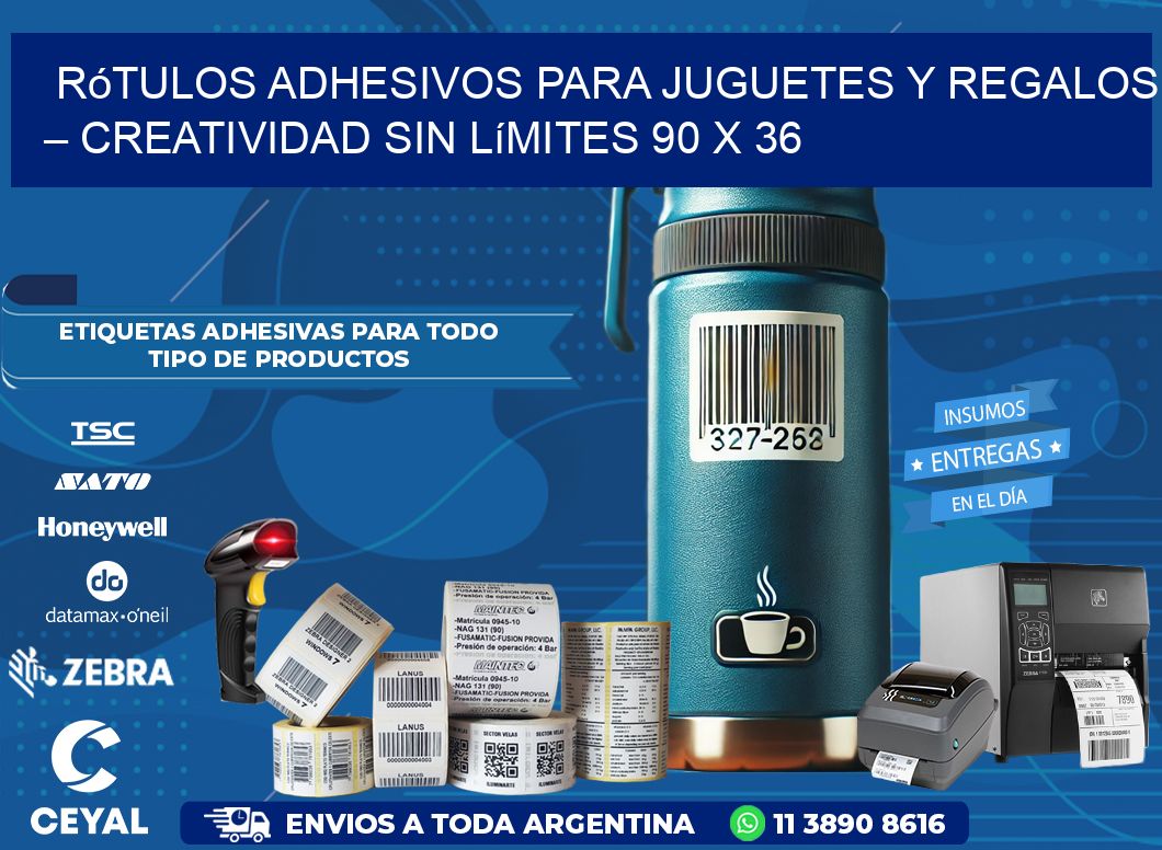 Rótulos Adhesivos para Juguetes y Regalos – Creatividad Sin Límites 90 x 36