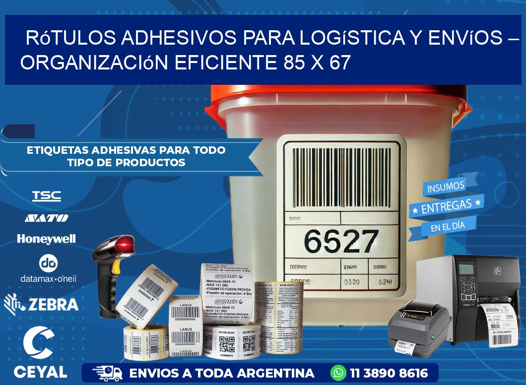 Rótulos Adhesivos para Logística y Envíos – Organización Eficiente 85 x 67