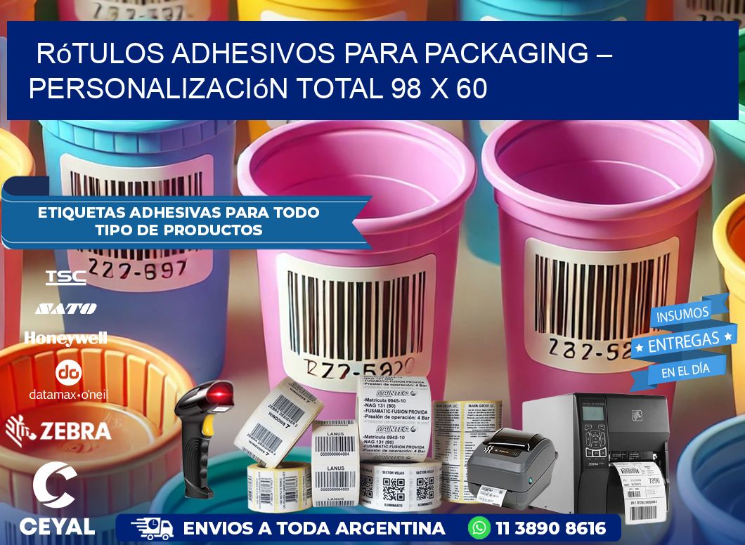 Rótulos Adhesivos para Packaging – Personalización Total 98 x 60