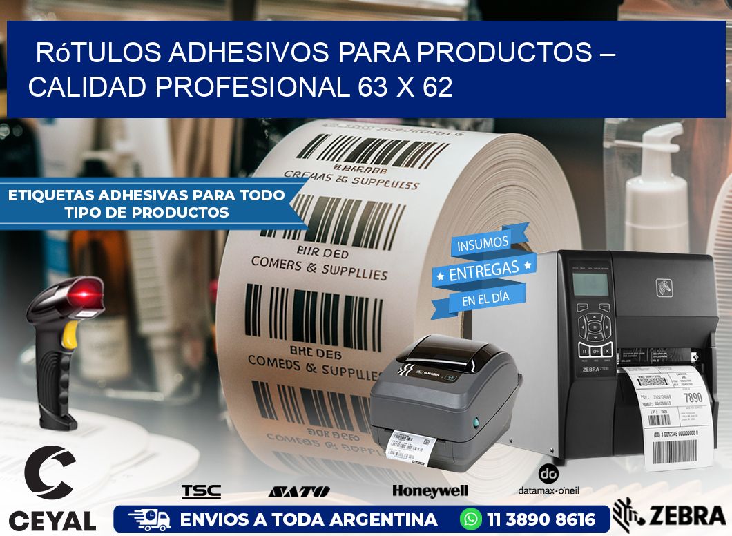 Rótulos Adhesivos para Productos – Calidad Profesional 63 x 62