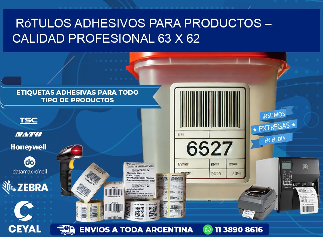 Rótulos Adhesivos para Productos – Calidad Profesional 63 x 62