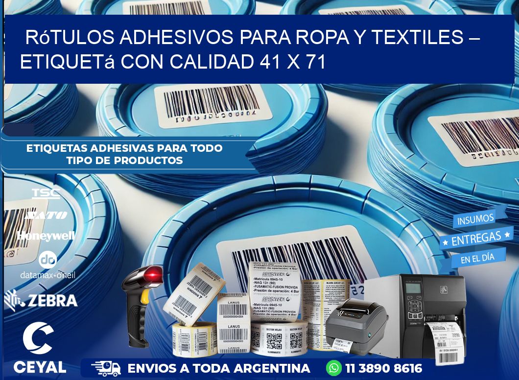 Rótulos Adhesivos para Ropa y Textiles – Etiquetá con Calidad 41 x 71