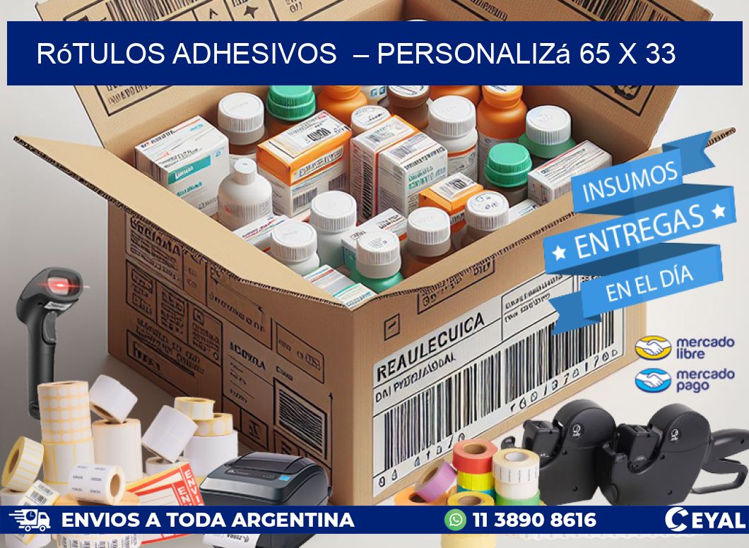 Rótulos Adhesivos  – Personalizá 65 x 33