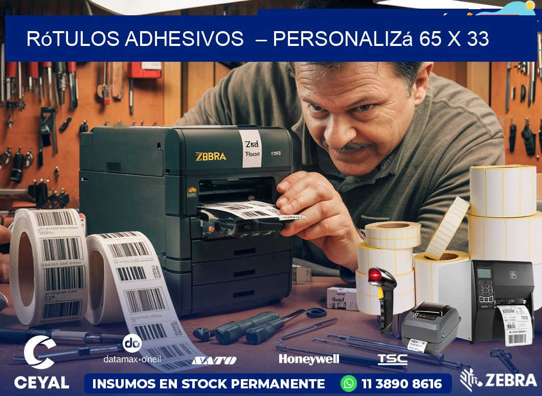 Rótulos Adhesivos  – Personalizá 65 x 33