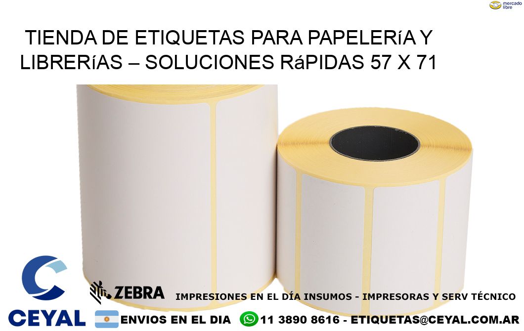 Tienda de Etiquetas para Papelería y Librerías – Soluciones Rápidas 57 x 71