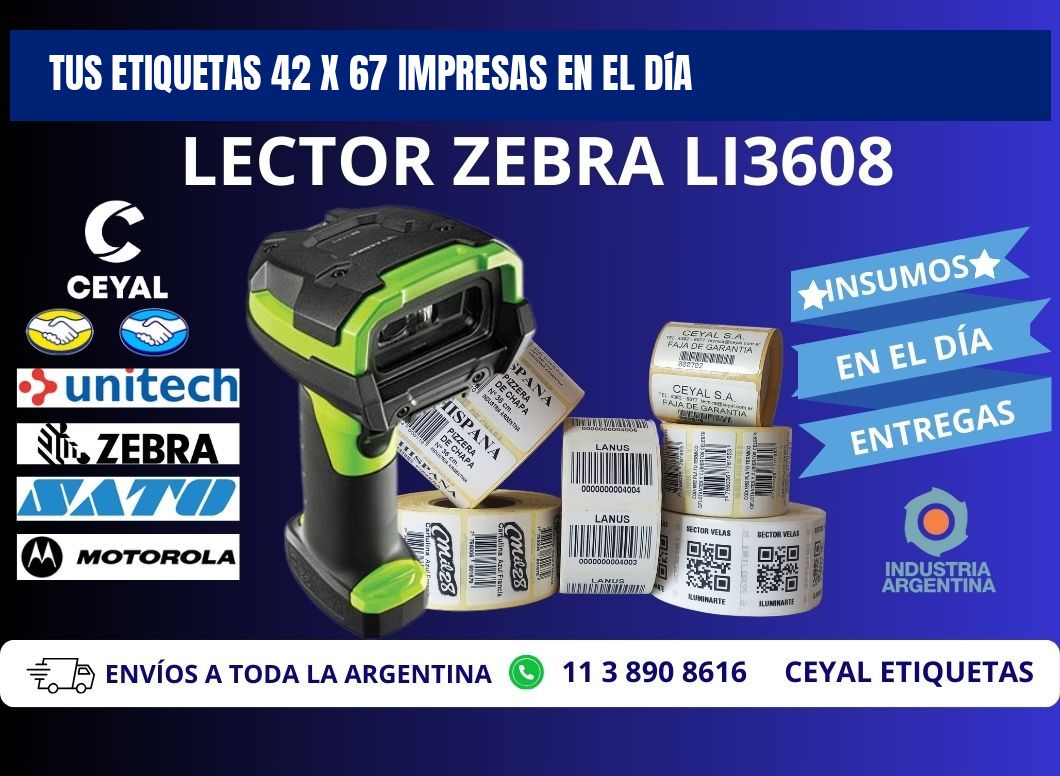 Tus Etiquetas 42 x 67 Impresas en el Día