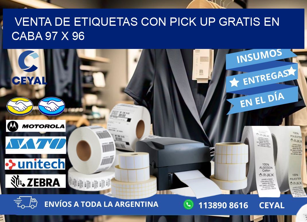 VENTA DE ETIQUETAS CON PICK UP GRATIS EN CABA 97 x 96