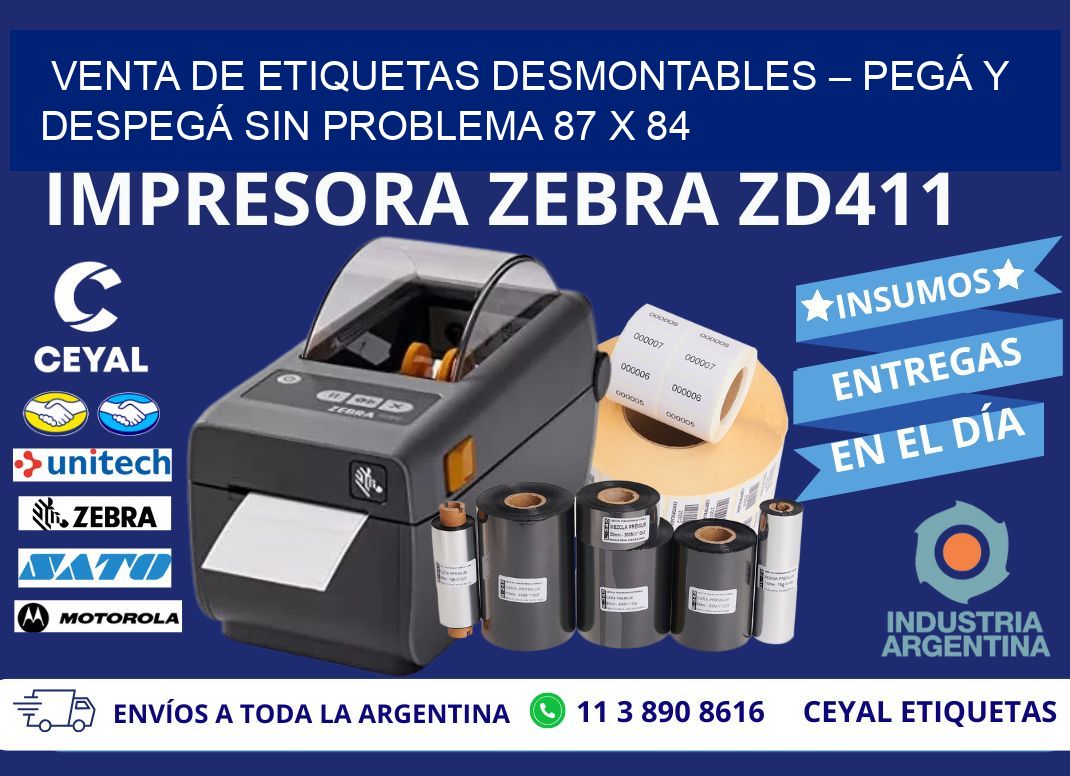 VENTA DE ETIQUETAS DESMONTABLES – PEGÁ Y DESPEGÁ SIN PROBLEMA 87 x 84