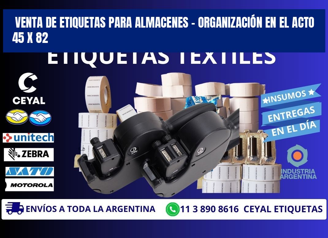 VENTA DE ETIQUETAS PARA ALMACENES – ORGANIZACIÓN EN EL ACTO 45 x 82