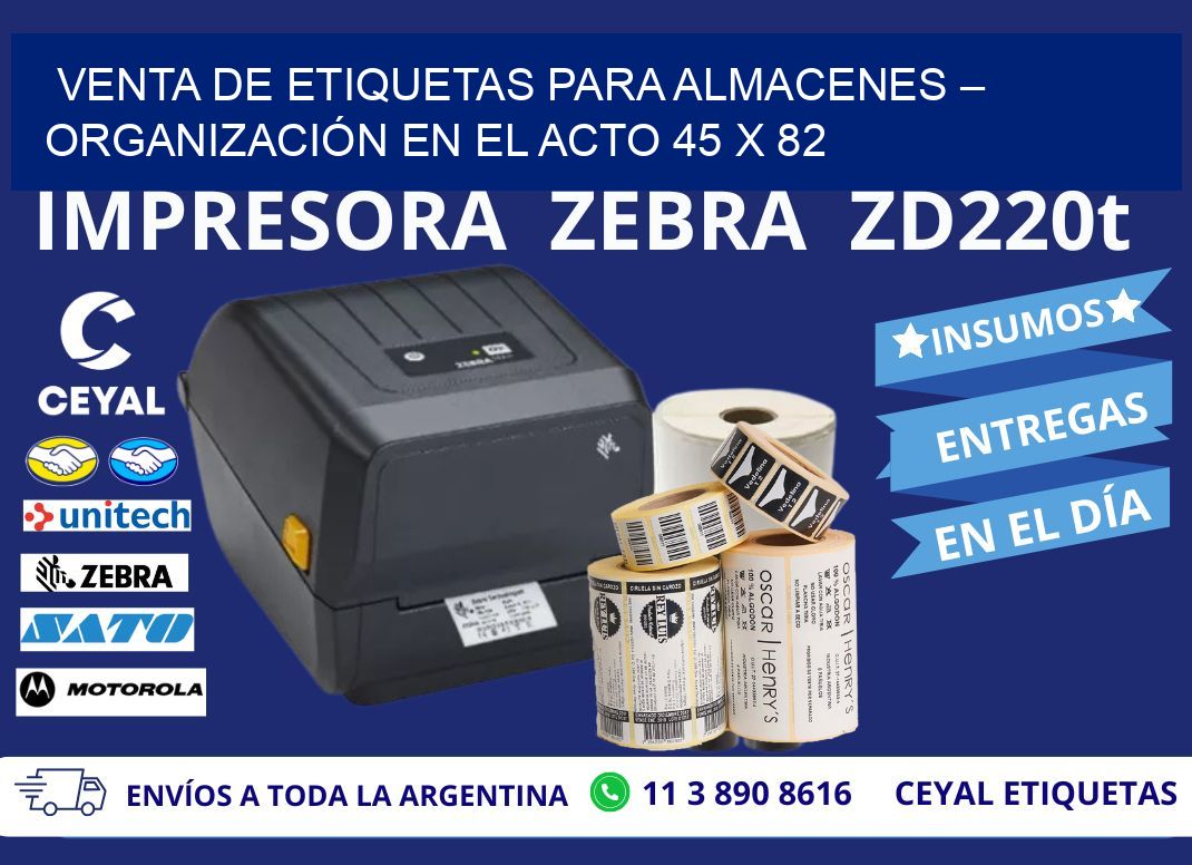 VENTA DE ETIQUETAS PARA ALMACENES – ORGANIZACIÓN EN EL ACTO 45 x 82