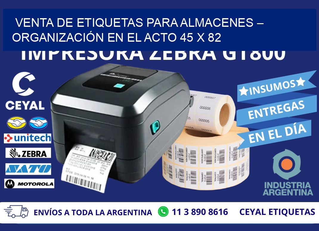 VENTA DE ETIQUETAS PARA ALMACENES – ORGANIZACIÓN EN EL ACTO 45 x 82