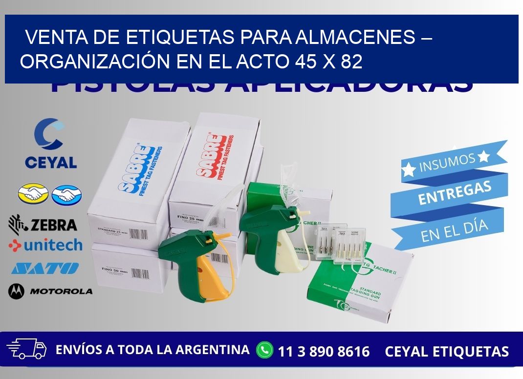 VENTA DE ETIQUETAS PARA ALMACENES – ORGANIZACIÓN EN EL ACTO 45 x 82