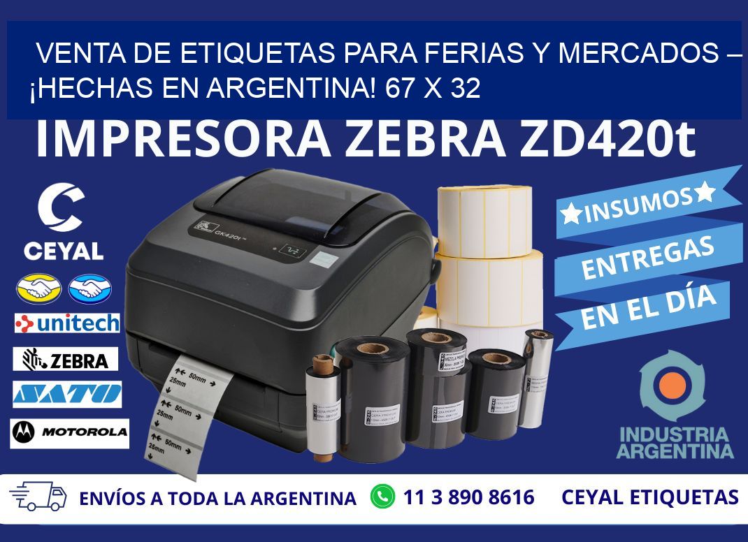 VENTA DE ETIQUETAS PARA FERIAS Y MERCADOS – ¡HECHAS EN ARGENTINA! 67 x 32