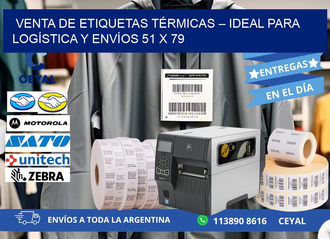VENTA DE ETIQUETAS TÉRMICAS – IDEAL PARA LOGÍSTICA Y ENVÍOS 51 x 79
