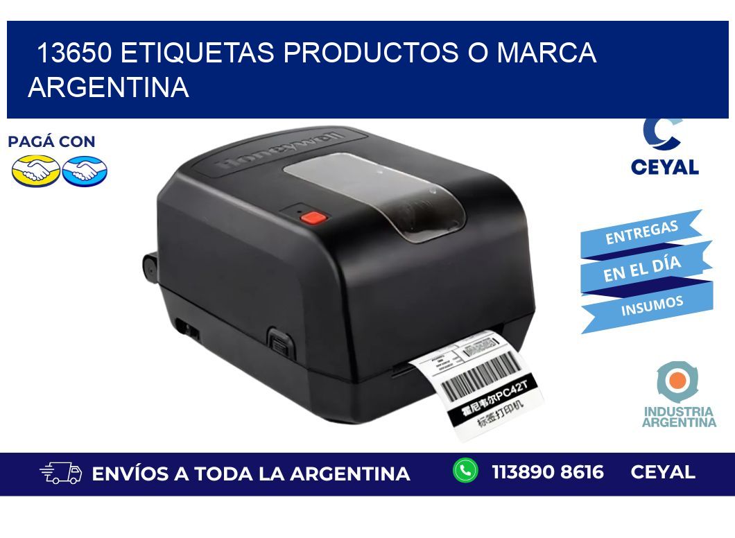 13650 ETIQUETAS PRODUCTOS O MARCA ARGENTINA