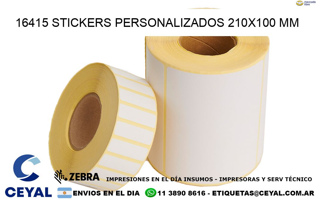 16415 STICKERS PERSONALIZADOS 210x100 mm