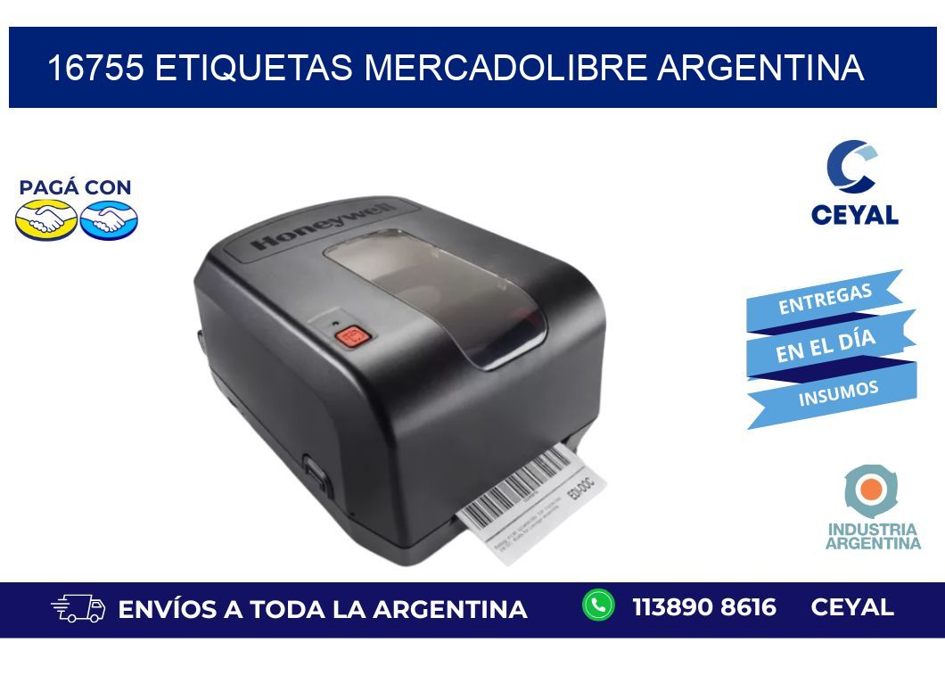 16755 ETIQUETAS MERCADOLIBRE ARGENTINA