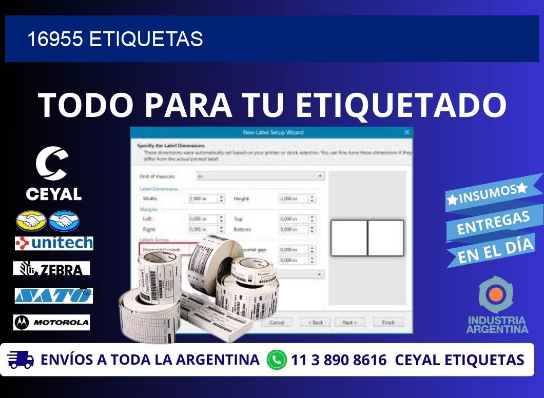 16955 ETIQUETAS