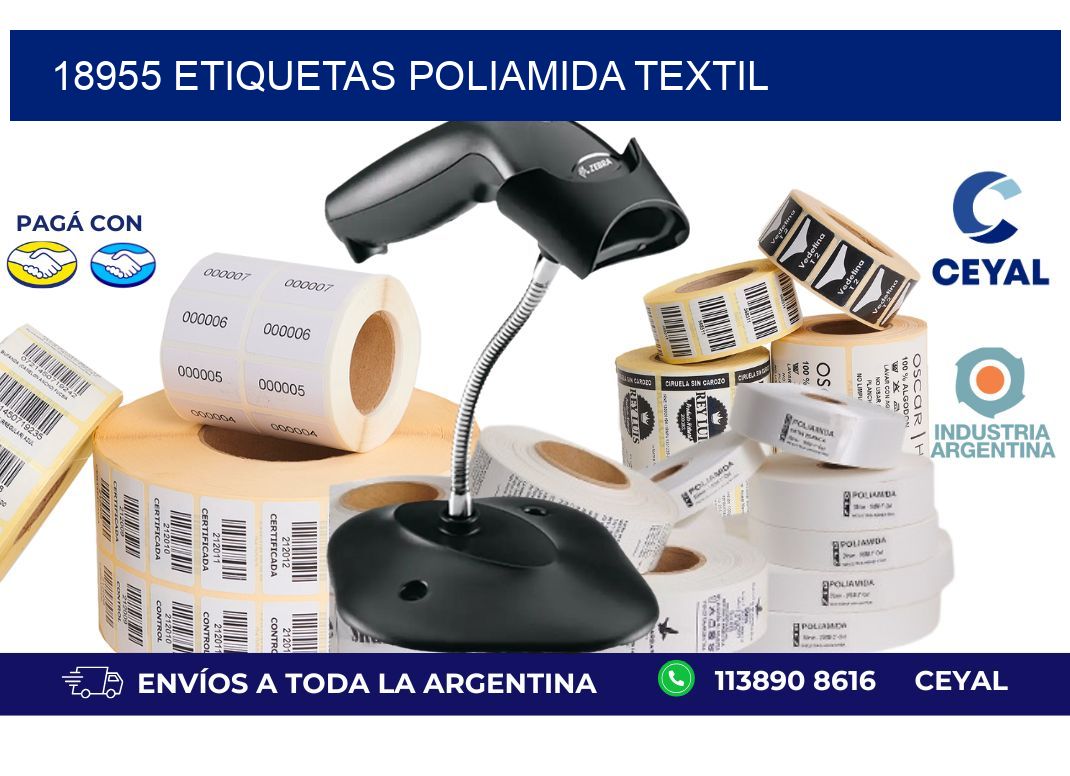 18955 ETIQUETAS POLIAMIDA TEXTIL
