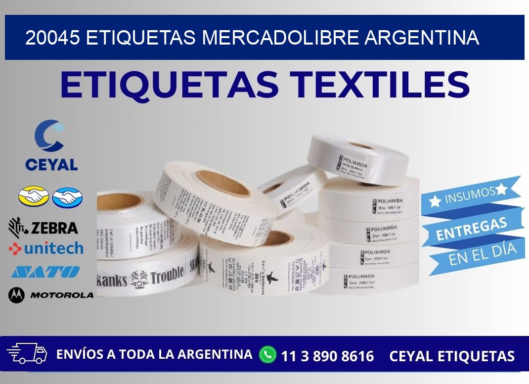 20045 ETIQUETAS MERCADOLIBRE ARGENTINA