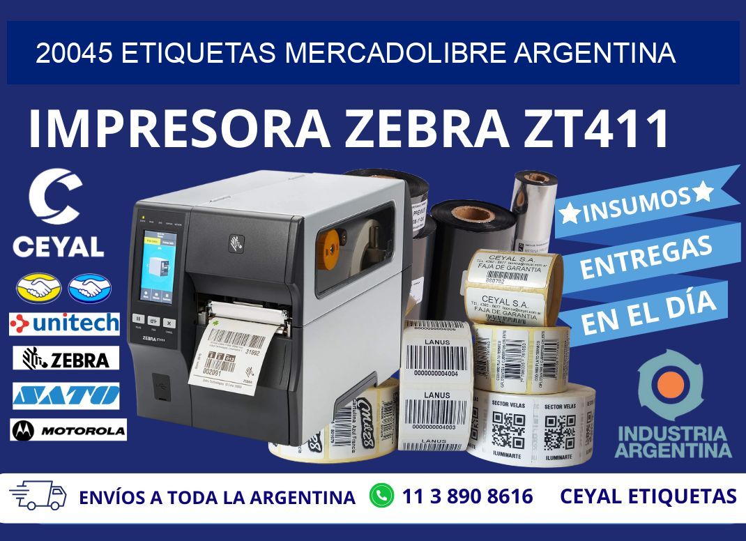 20045 ETIQUETAS MERCADOLIBRE ARGENTINA