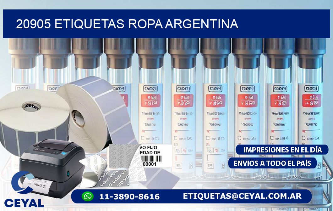 20905 ETIQUETAS ROPA ARGENTINA