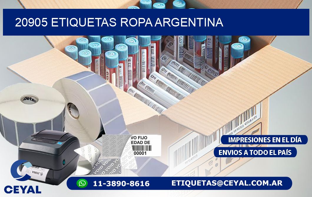 20905 ETIQUETAS ROPA ARGENTINA