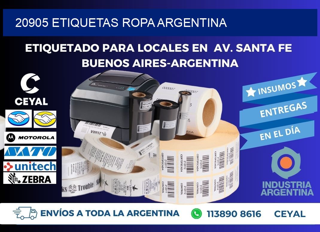 20905 ETIQUETAS ROPA ARGENTINA