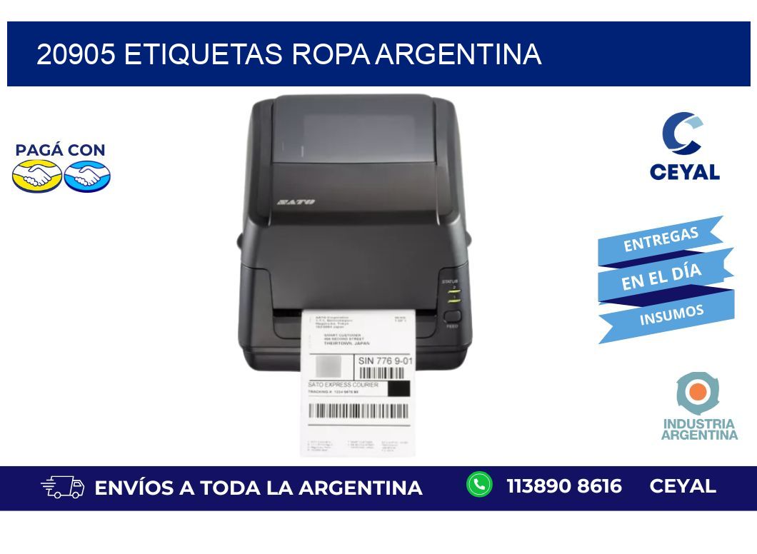 20905 ETIQUETAS ROPA ARGENTINA