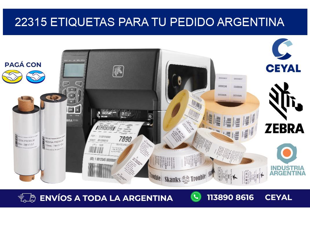 22315 ETIQUETAS PARA TU PEDIDO ARGENTINA