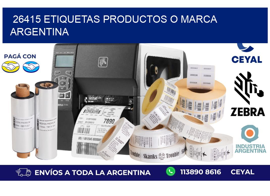 26415 ETIQUETAS PRODUCTOS O MARCA ARGENTINA
