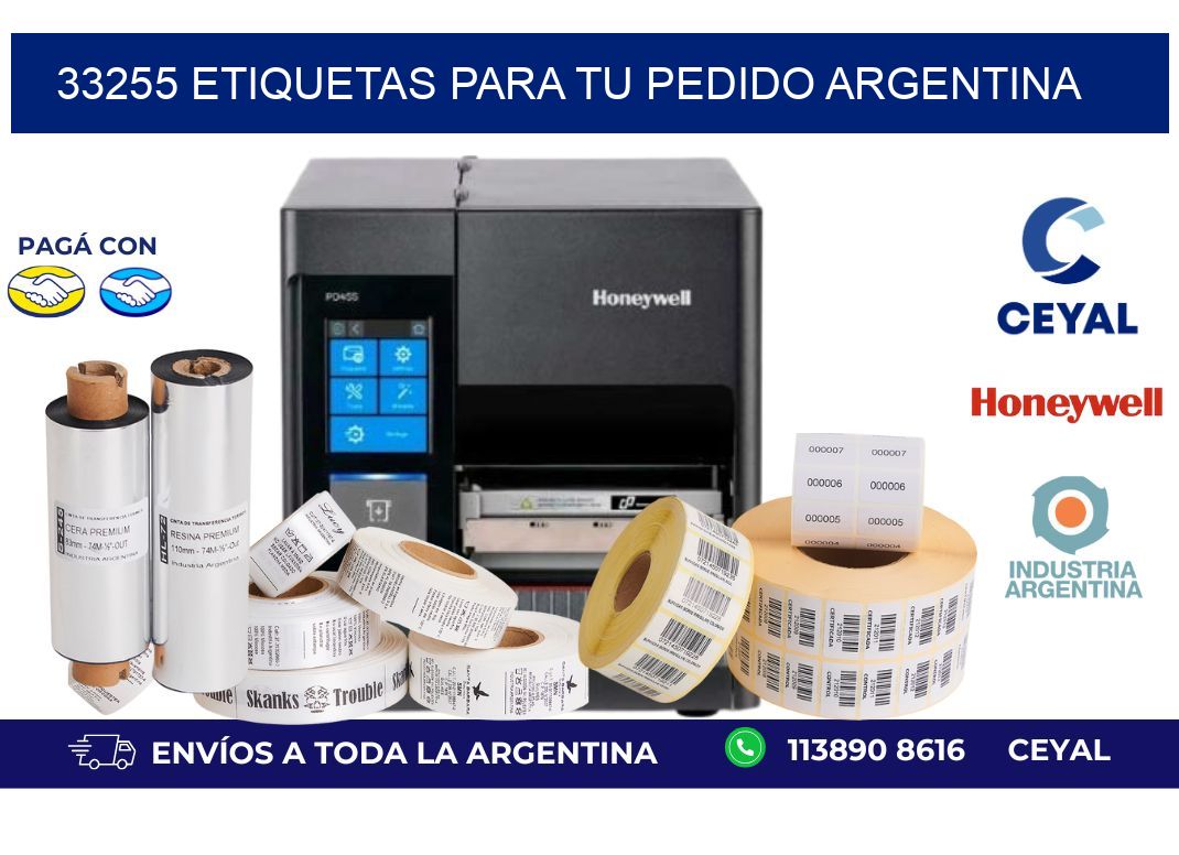 33255 ETIQUETAS PARA TU PEDIDO ARGENTINA