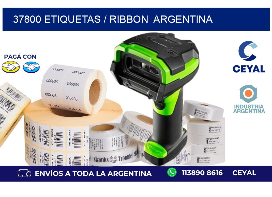 37800 ETIQUETAS / RIBBON ARGENTINA
