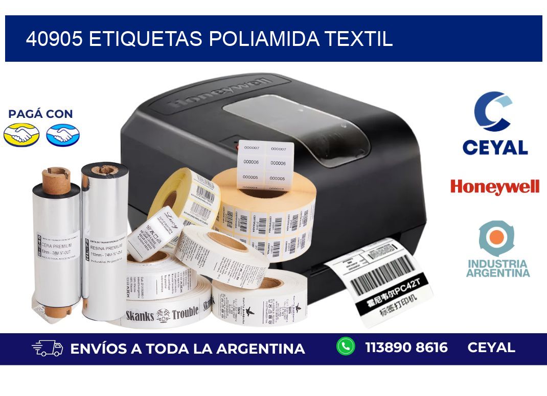 40905 ETIQUETAS POLIAMIDA TEXTIL
