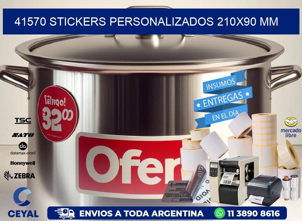 41570 STICKERS PERSONALIZADOS 210x90 mm