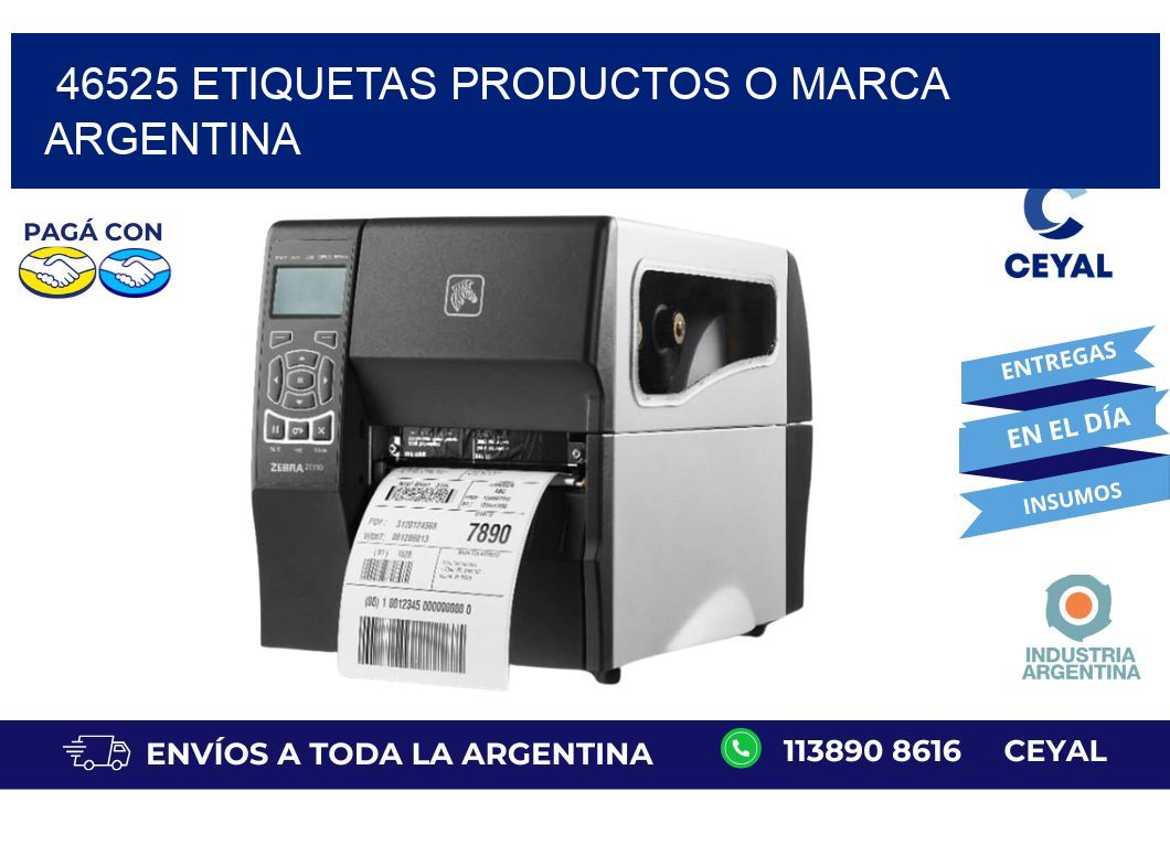 46525 ETIQUETAS PRODUCTOS O MARCA ARGENTINA