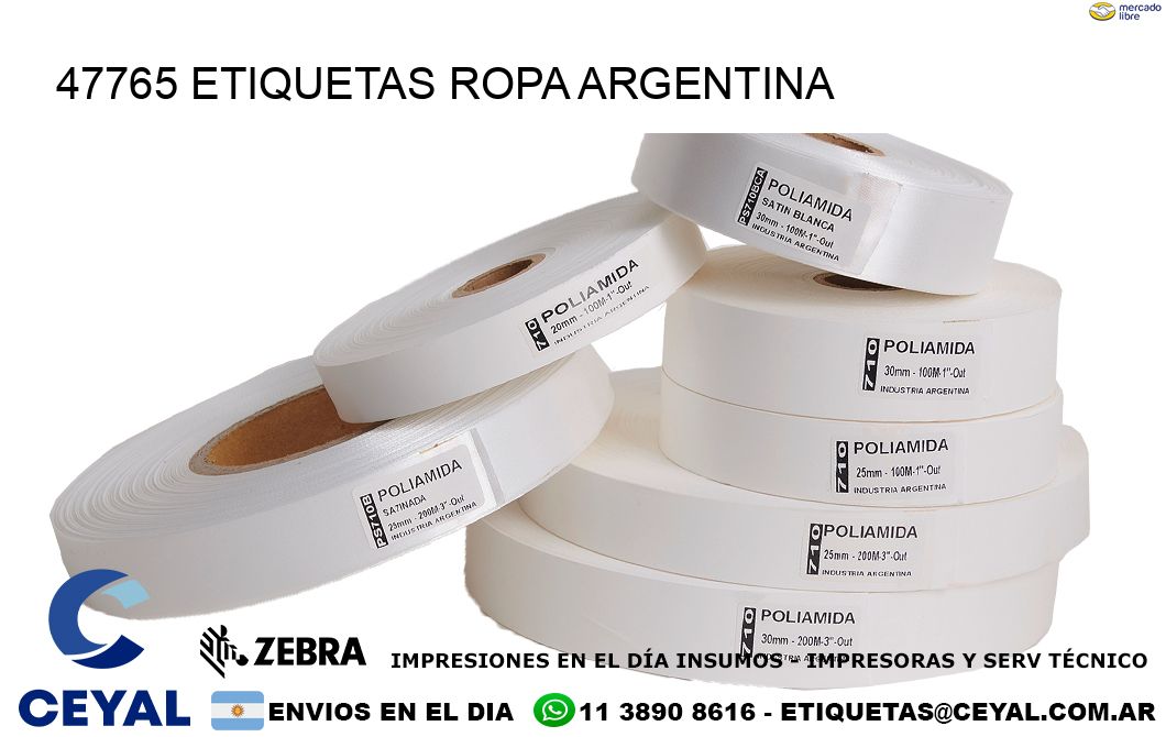 47765 ETIQUETAS ROPA ARGENTINA