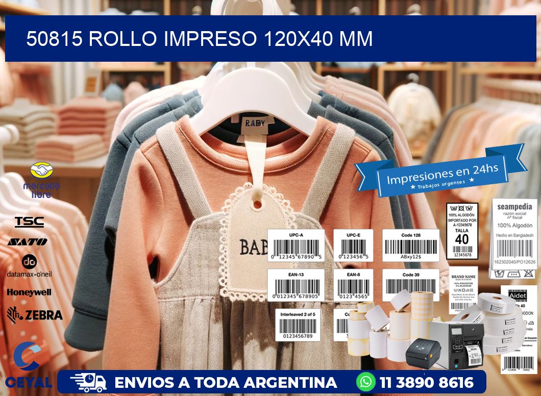 50815 ROLLO IMPRESO 120x40 mm