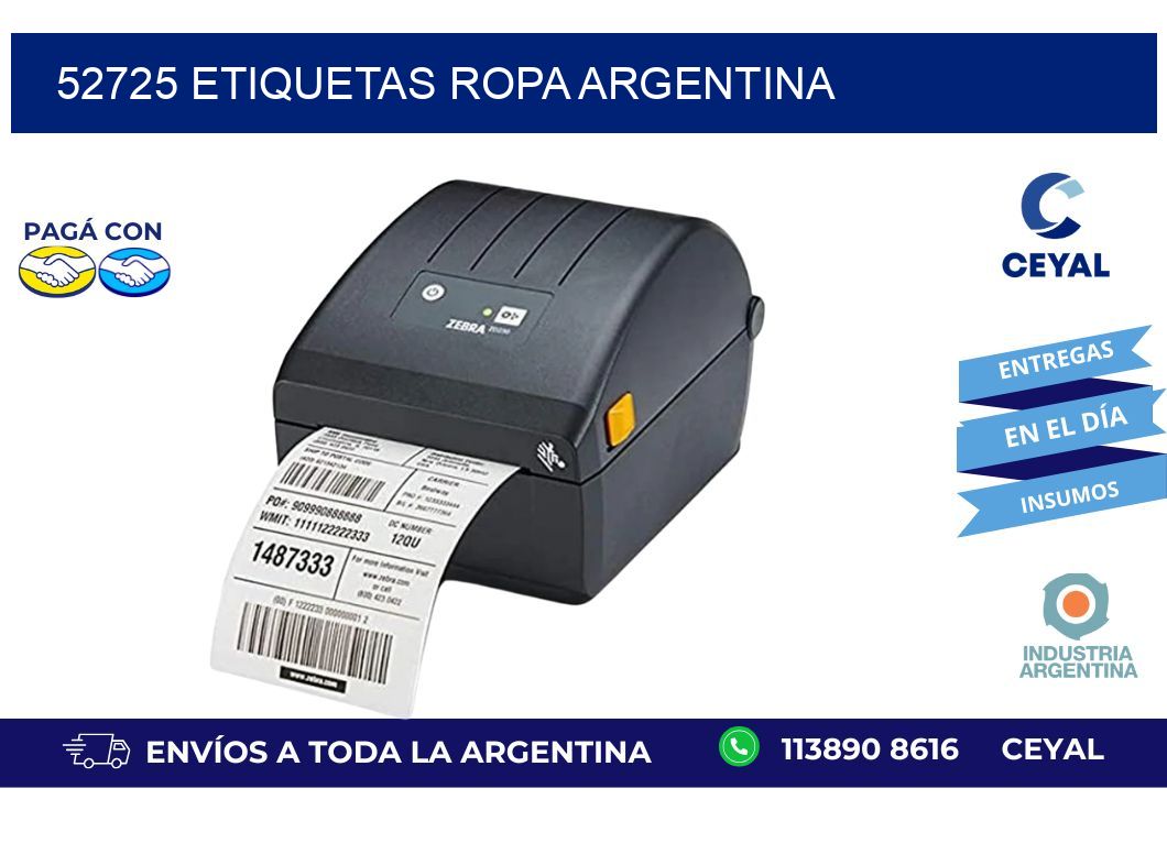 52725 ETIQUETAS ROPA ARGENTINA