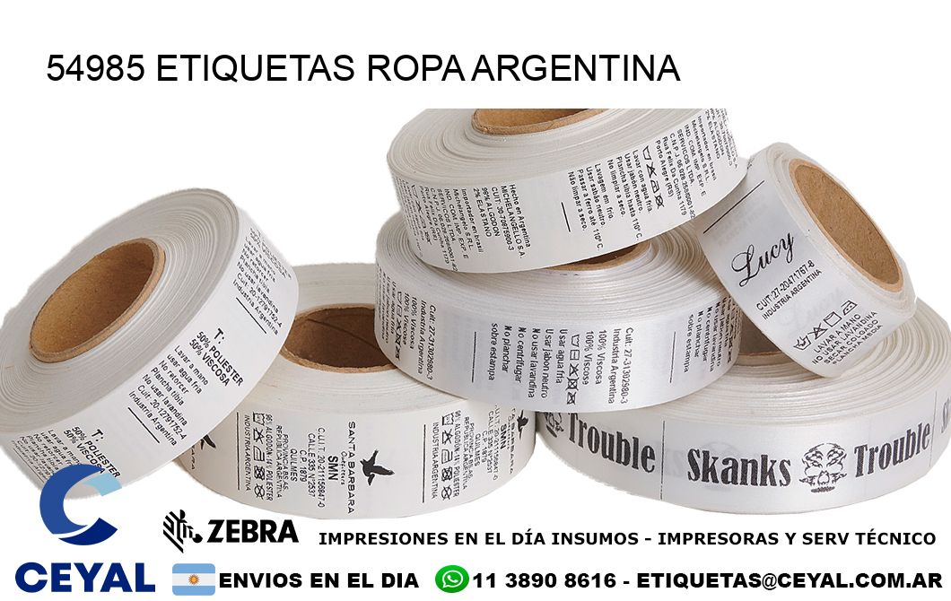 54985 ETIQUETAS ROPA ARGENTINA