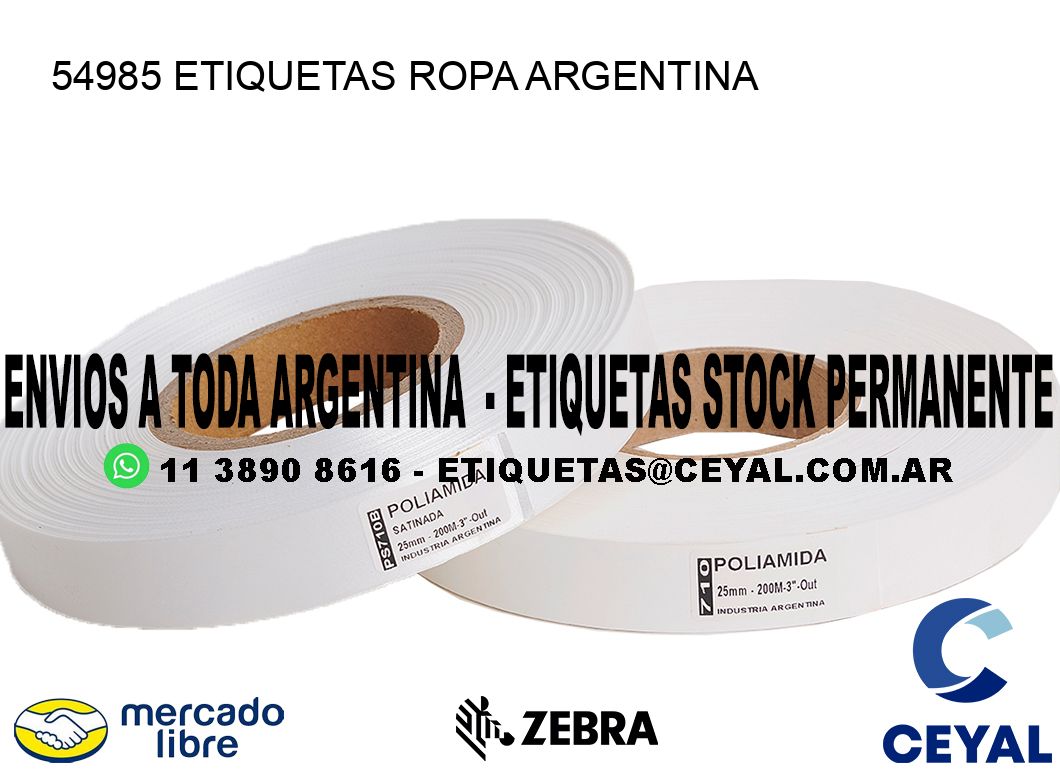 54985 ETIQUETAS ROPA ARGENTINA