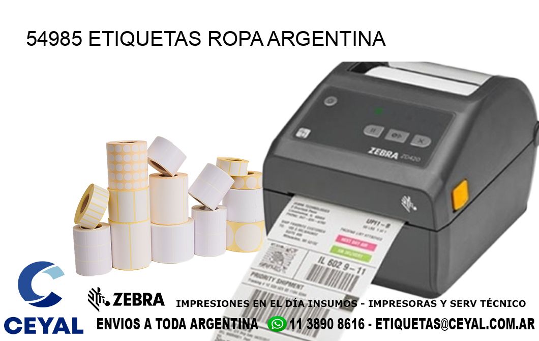 54985 ETIQUETAS ROPA ARGENTINA