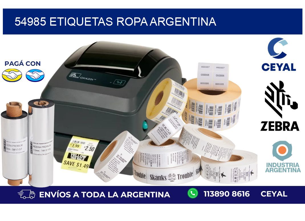 54985 ETIQUETAS ROPA ARGENTINA