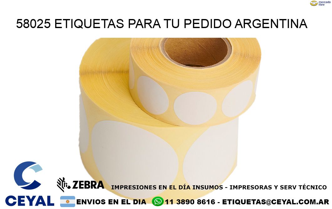 58025 ETIQUETAS PARA TU PEDIDO ARGENTINA