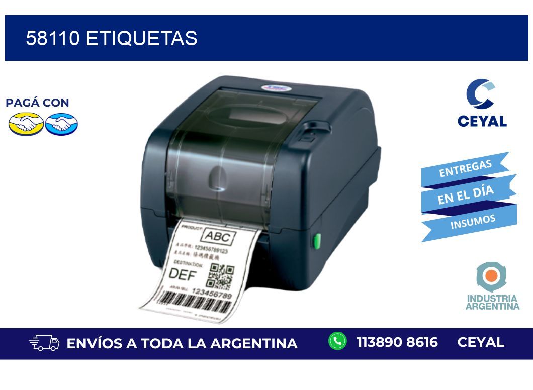 58110 ETIQUETAS