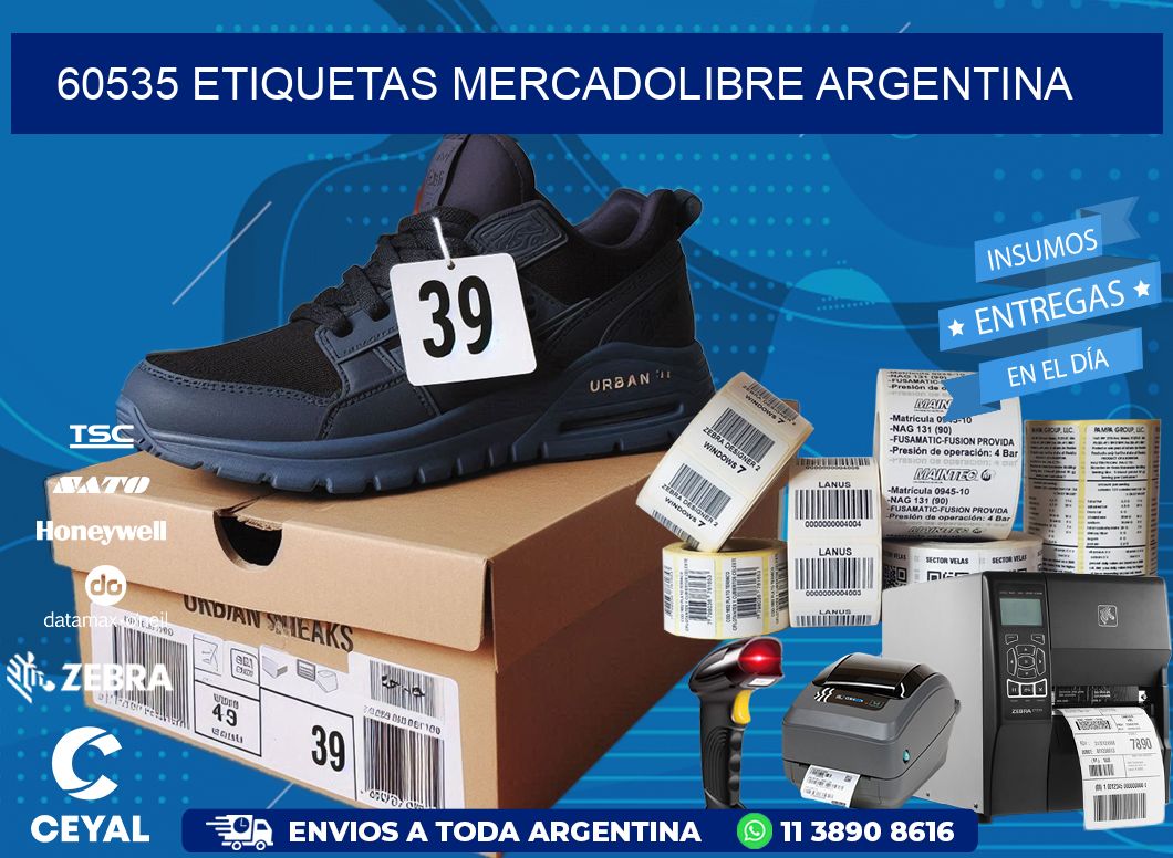 60535 ETIQUETAS MERCADOLIBRE ARGENTINA