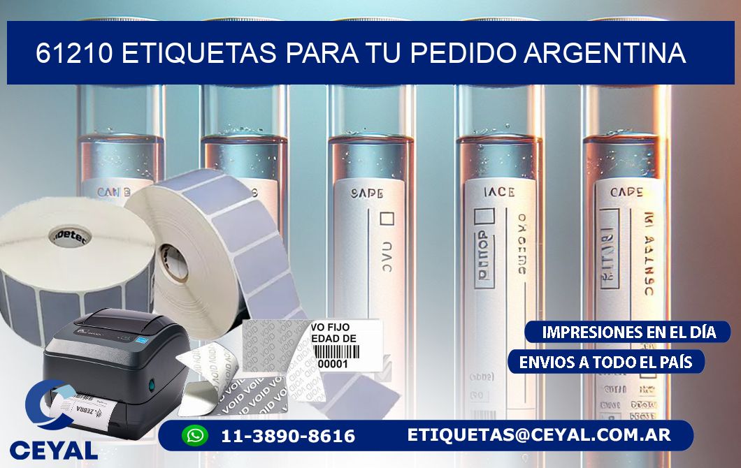 61210 ETIQUETAS PARA TU PEDIDO ARGENTINA