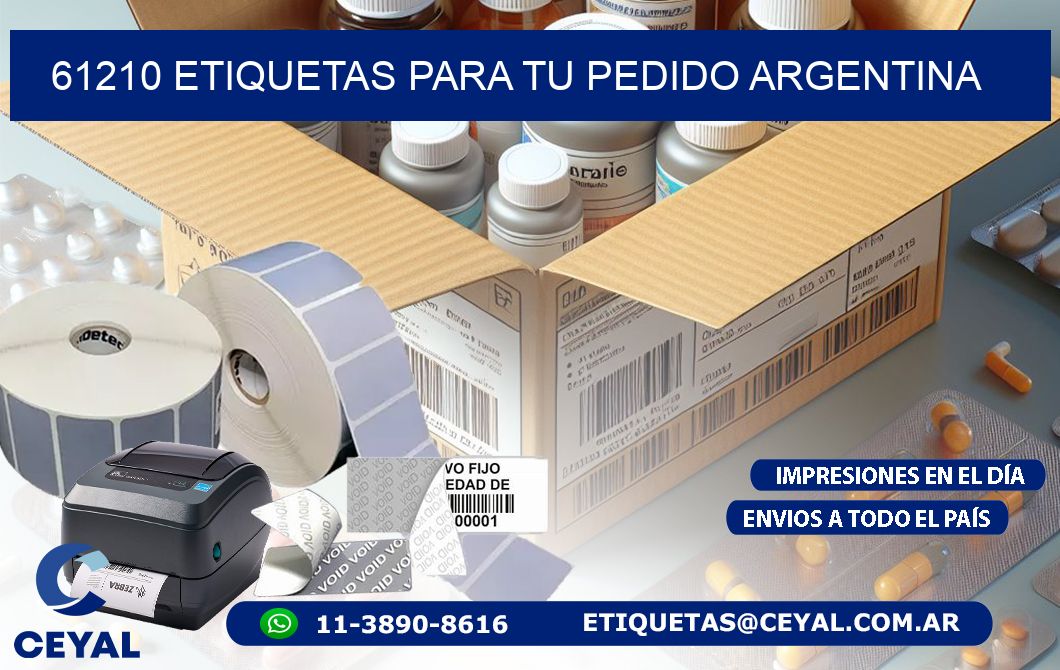 61210 ETIQUETAS PARA TU PEDIDO ARGENTINA