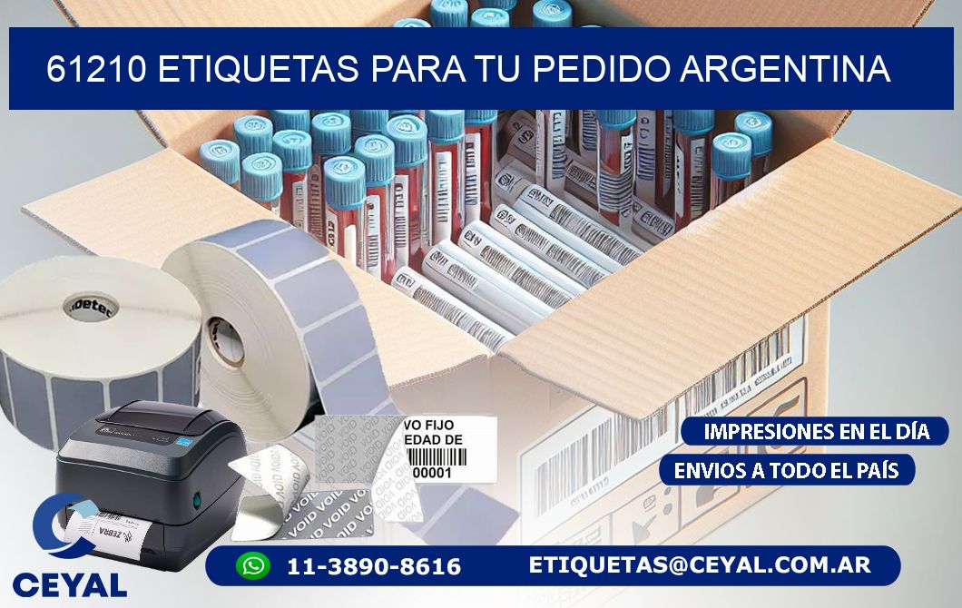 61210 ETIQUETAS PARA TU PEDIDO ARGENTINA